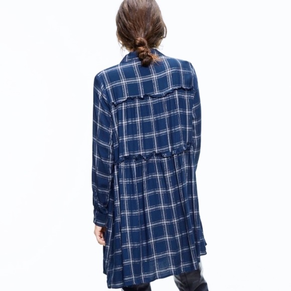 Checked Mini Shirt Dress 🤍 - Picture 3 of 16